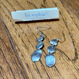 Lia Sophia silver earrings